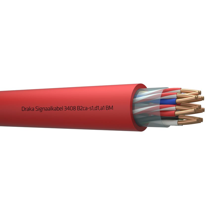 Haspel a 500m. signaal kabel B2ca rd# 8x2x0,8mm 3408 BM