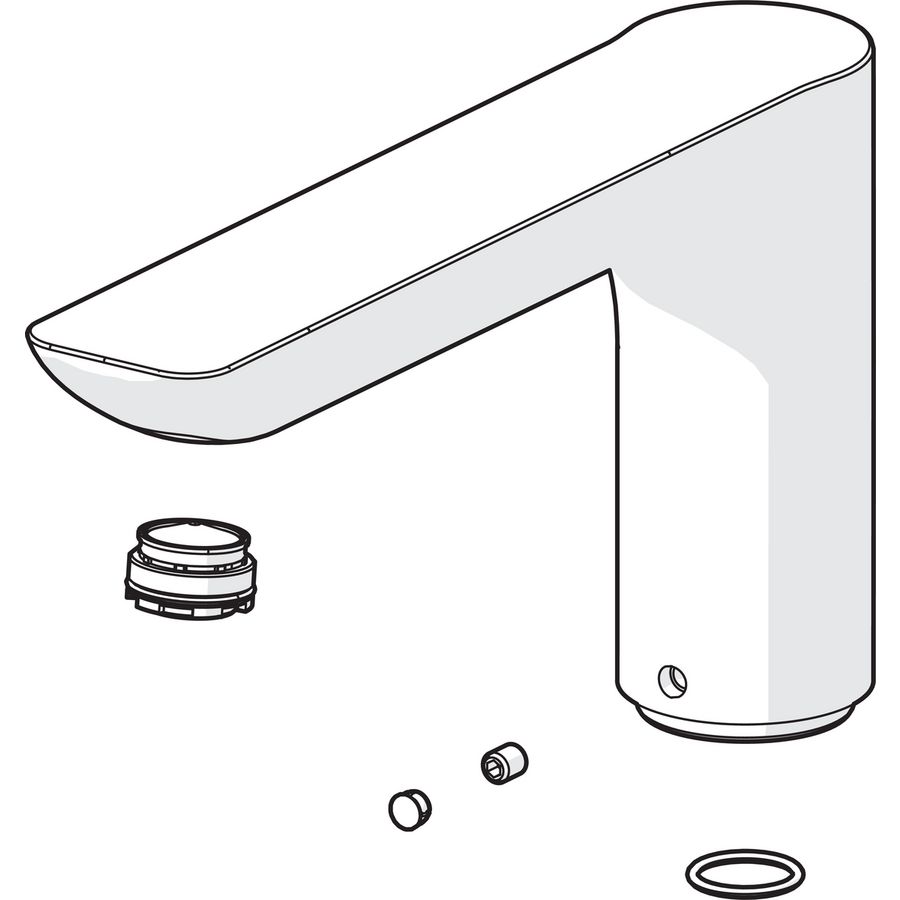 Baduitloop voor badrandmengkraan sprong 180mm chroom