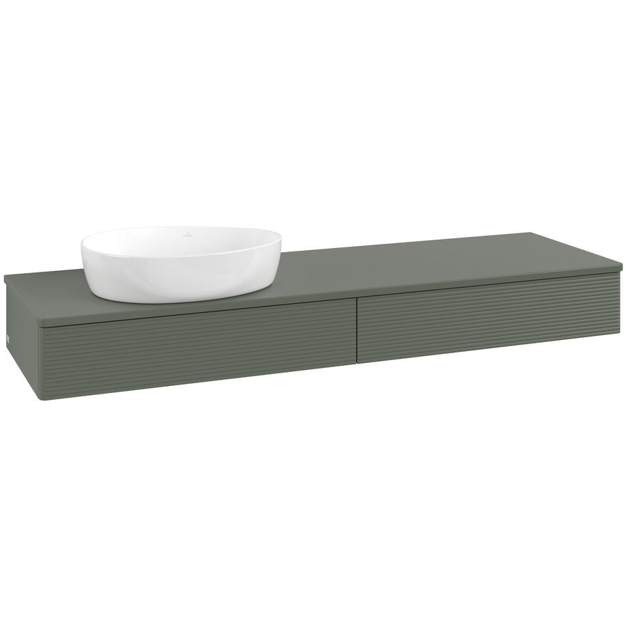 Wastafelonderkast Antao 1600x190x500mm L.Green Matt Lacquer L15110HL
