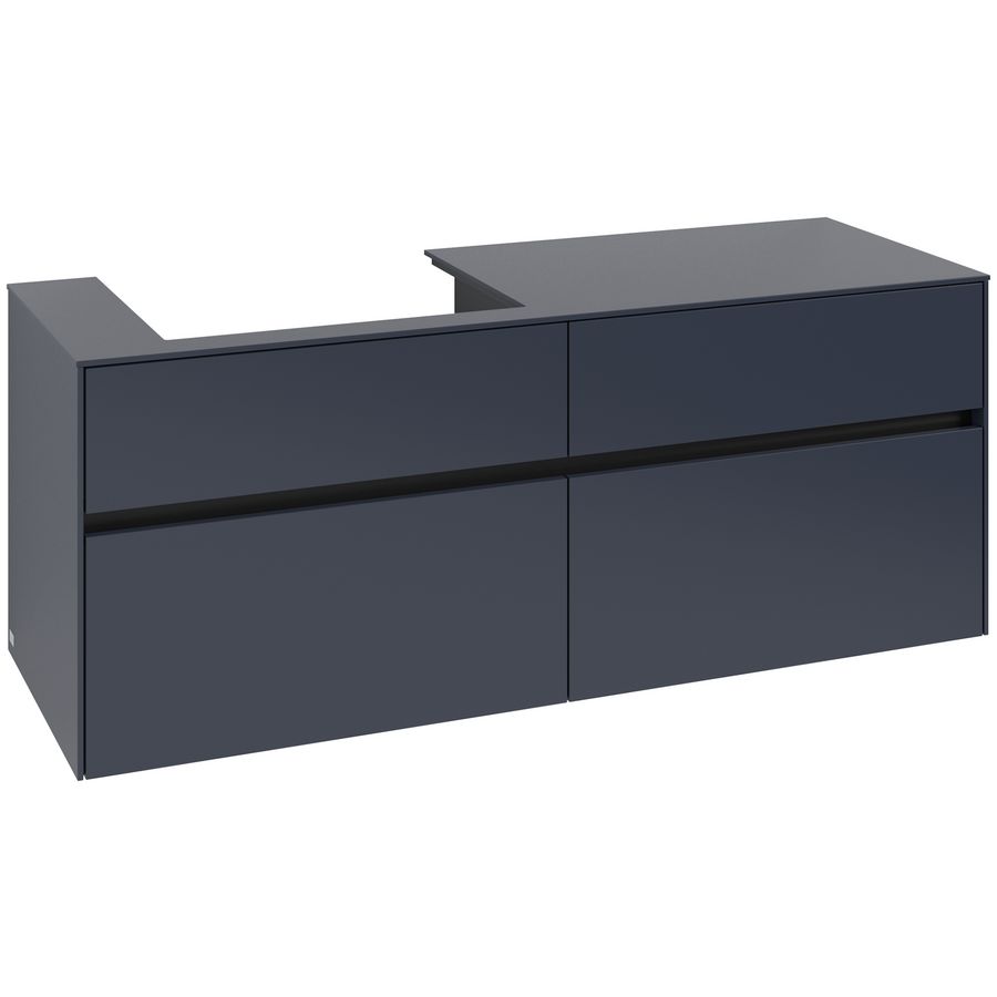 Wastafelonderkast Collaro 1400x548x500mm Marine Blue C08500VQ