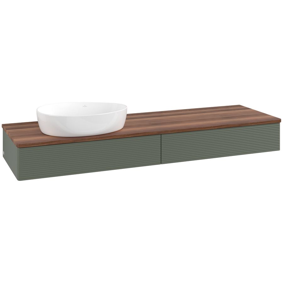 Wastafelonderkast Antao 1600x190x500mm L.Green Matt Lacquer L15112HL