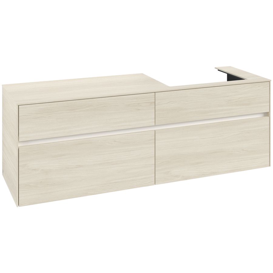 Wastafelonderkast Collaro 1600x548x500mm White Oak C02300AA
