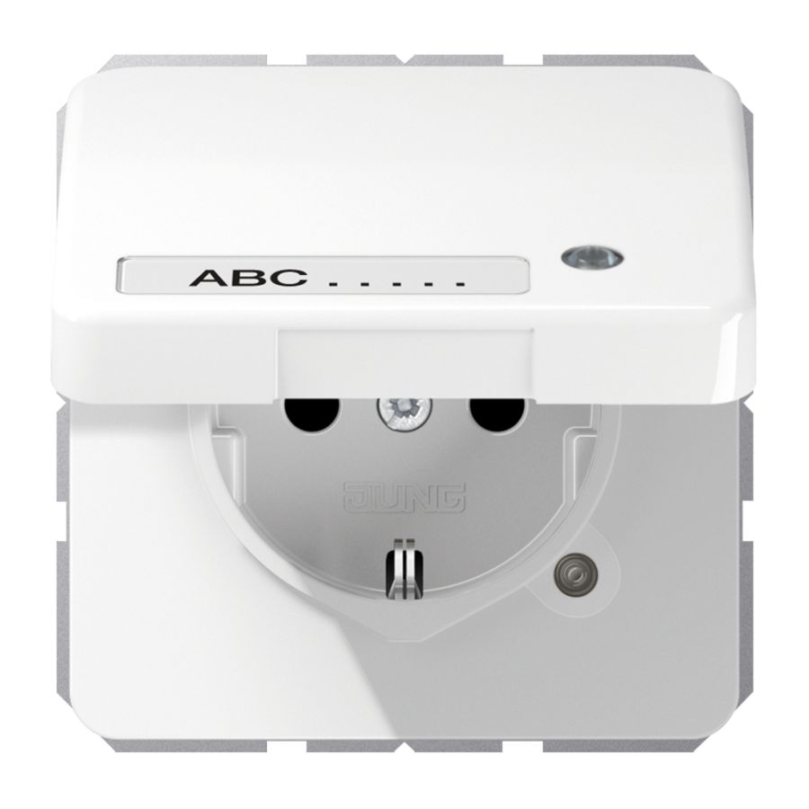 Wandcontactdoos a.wit klapd tekstvast&contr.l. CD500