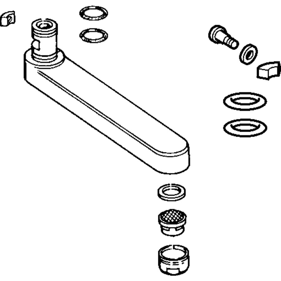 Uitloop 96mm chroom
