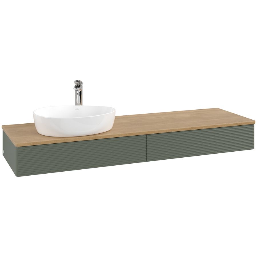 Wastafelonderkast Antao 1600x190x500mm L.Green Matt Lacquer L15151HL