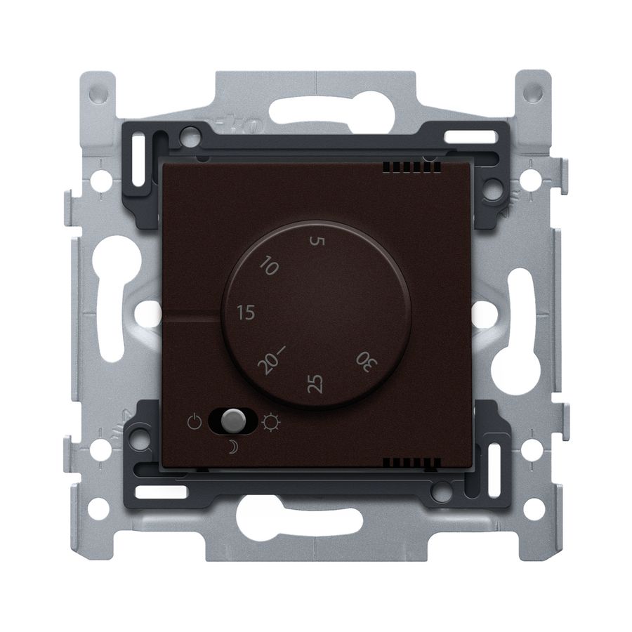 Elektronische thermostaat dark brown