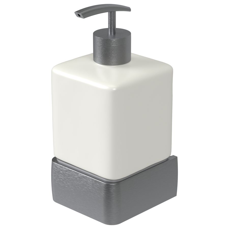 Zeepdispenser grijs aluminium keramiek ALINE