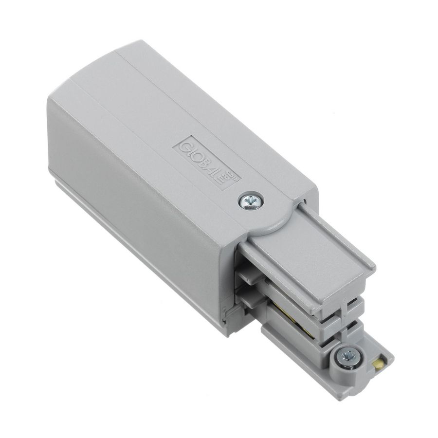 Spanningsrail 3-fase connector invoer grijs RAL7040 Rechts