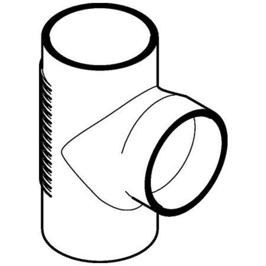 T-stuk verlopend stromend 88,5° 135x110x135mm polyethyleen (PE) Silent-db20 geluidsarm