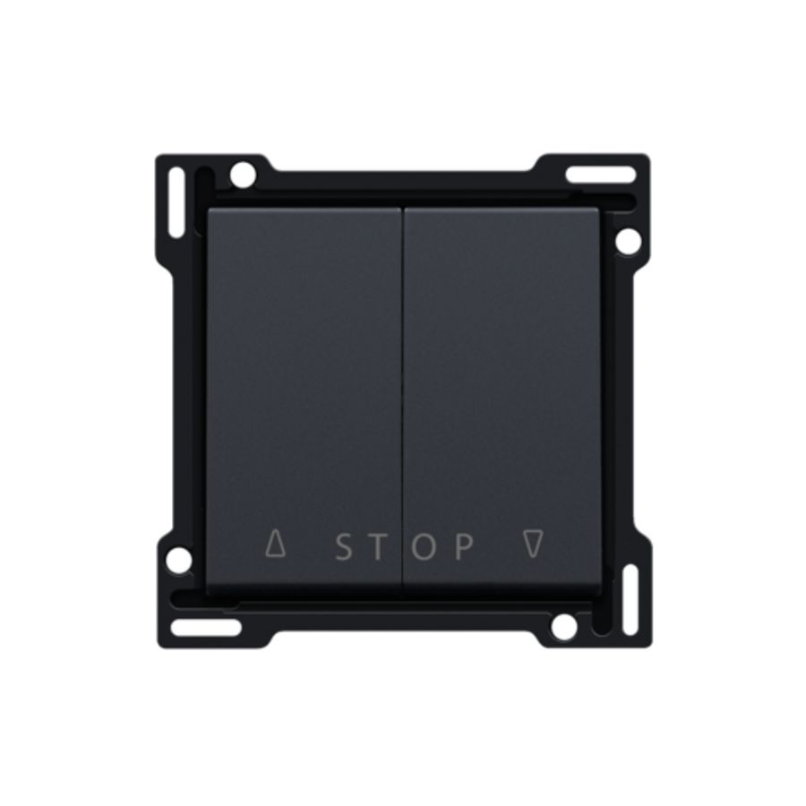 Afwerkingsset 2-voudige rolluikdrukknop elek.sturing anthrac