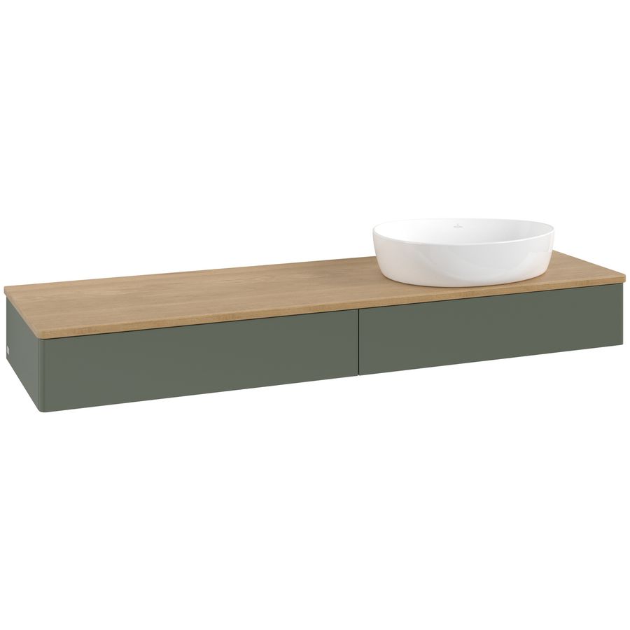 Wastafelonderkast Antao 1600x190x500mm L.Green Matt Lacquer L16011HL