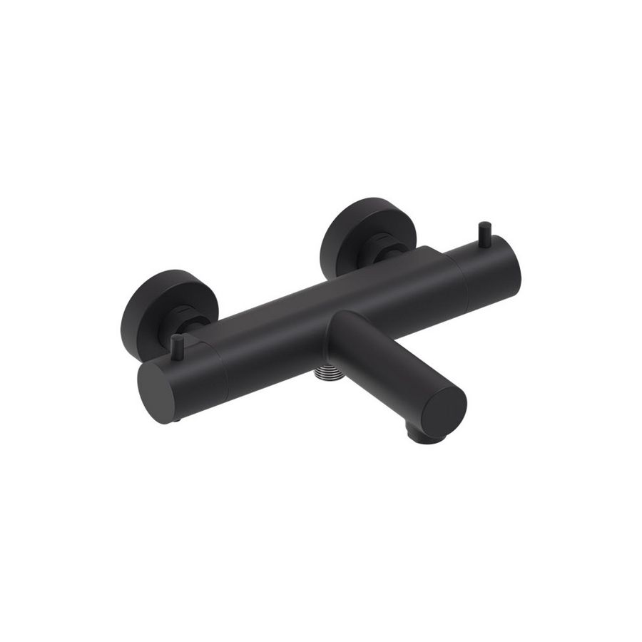 Badthermostaat hoh 150mm mat zwart PED incl. s-koppelingen MAY