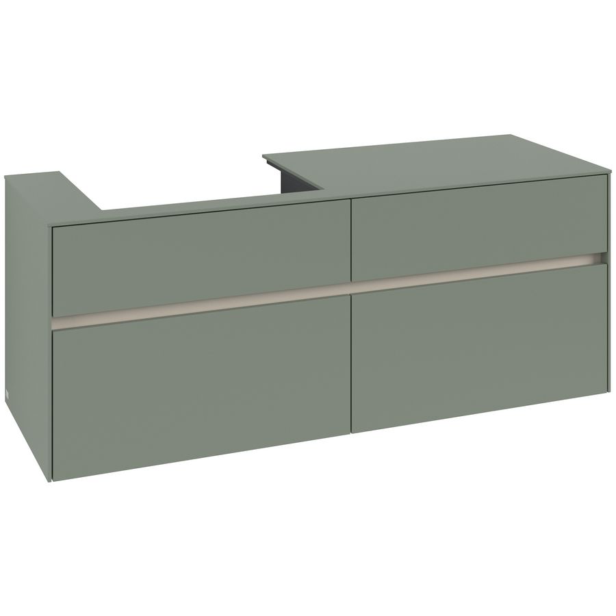 Wastafelonderkast Collaro 1400x548x500mm Soft Green C08500AF