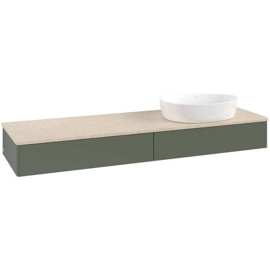 Wastafelonderkast Antao 1600x190x500mm L.Green Matt Lacquer L16013HL