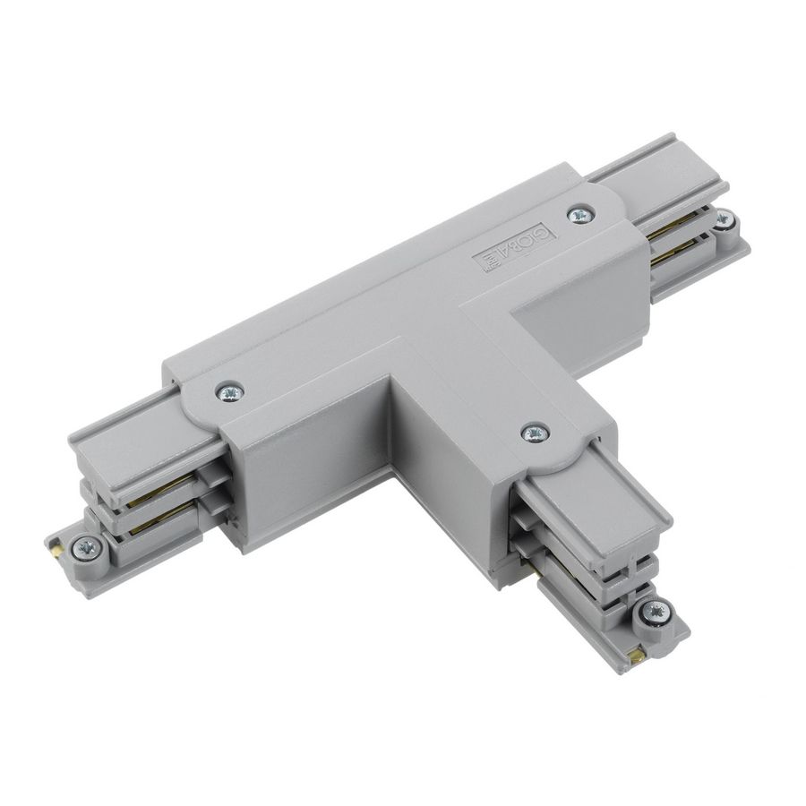 Spanningsrail 3-fase T connector grijs RAL7040 Rechts