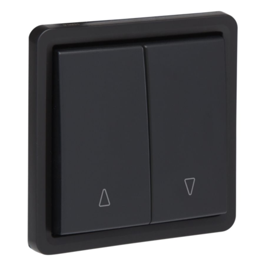 Spuitwaterdichte rolluikdrukknop 10A/250Vac insteek zwart