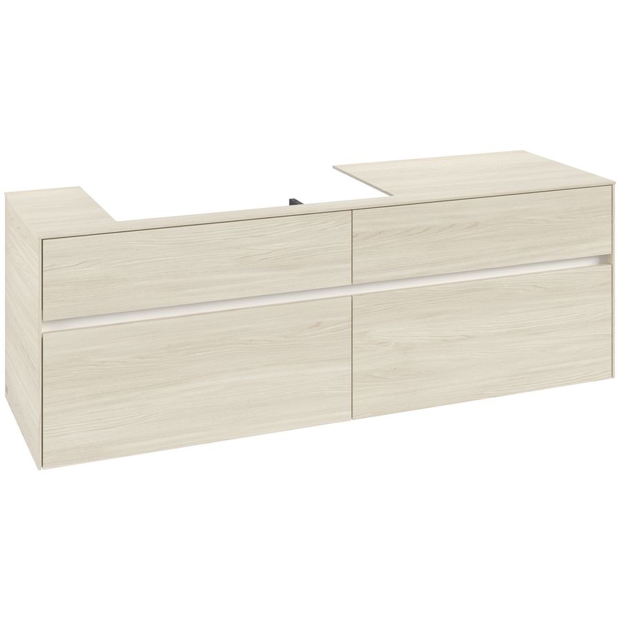 Wastafelonderkast Collaro 1600x548x500mm White Oak C02600AA