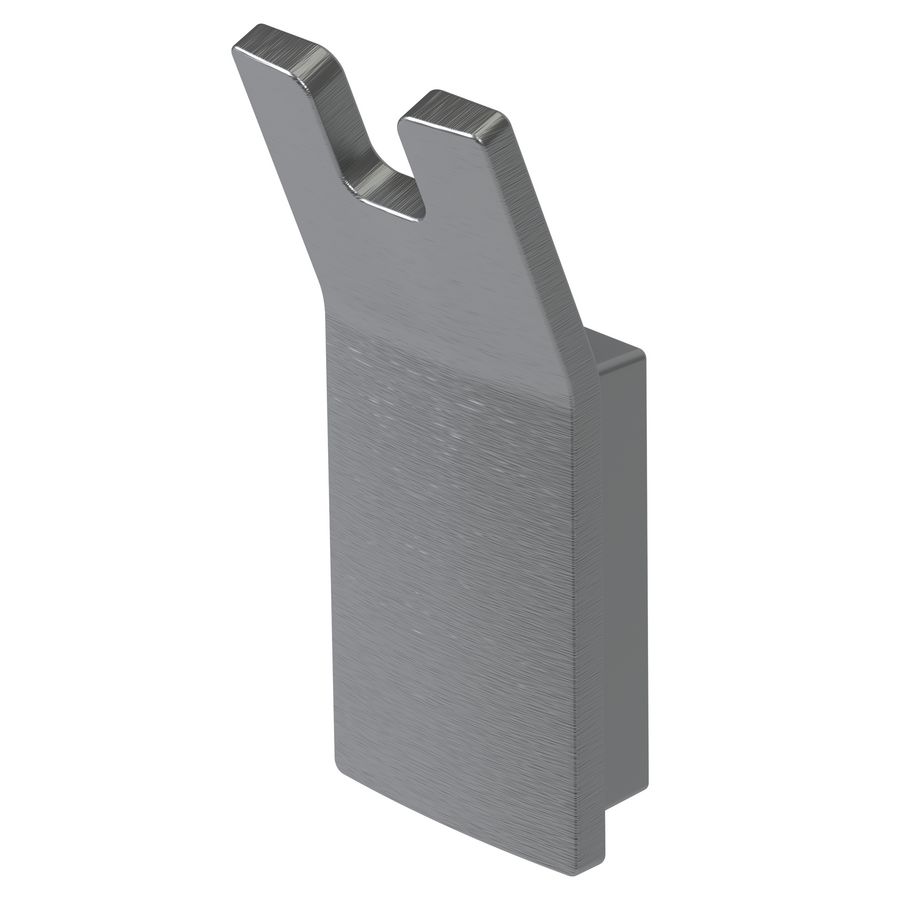 Dubbele haak grijs aluminium ALINE
