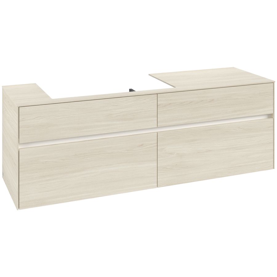 Wastafelonderkast Collaro 1600x548x500mm White Oak C026B0AA