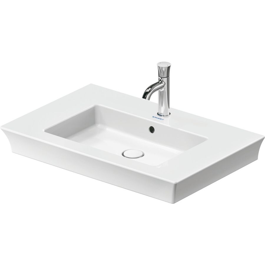 White Tulip #236375 wastafel wit 750mm met kraangat