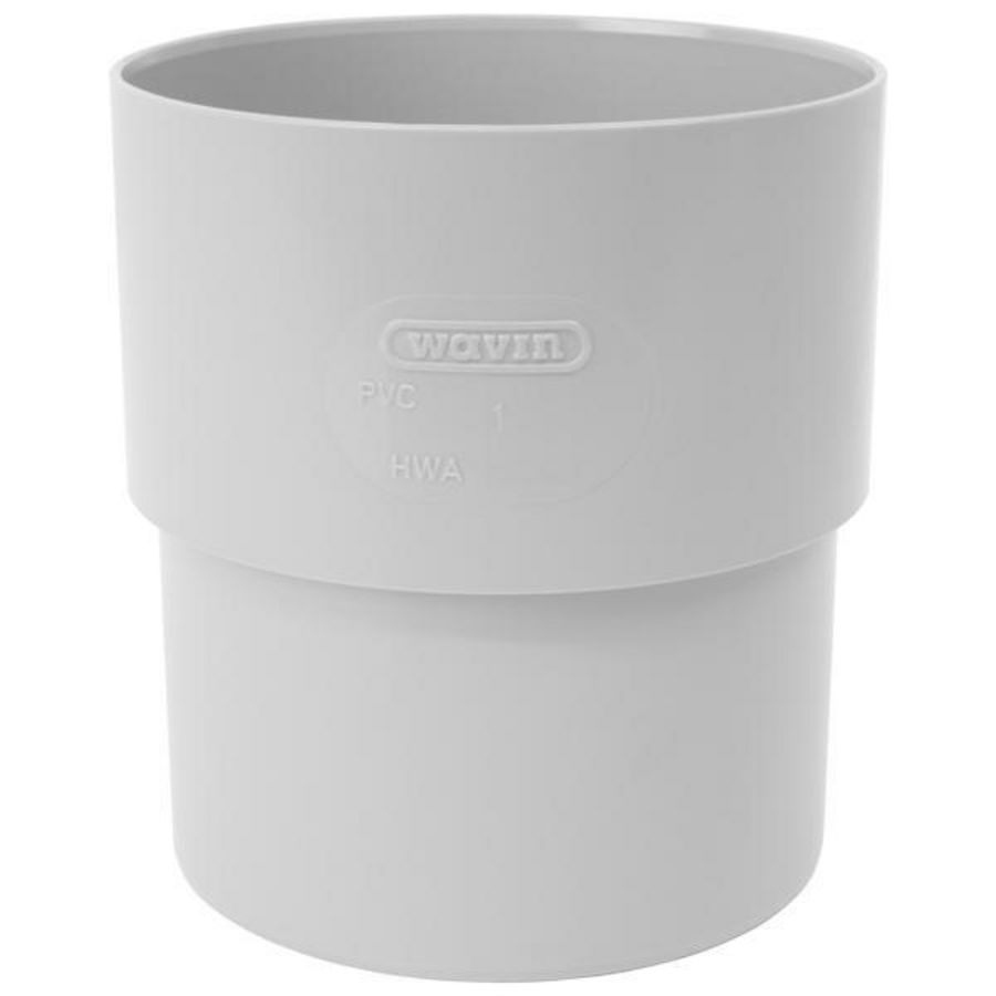 Verbindingsstuk HWA PVC 100mm wit mof/verjongd spie