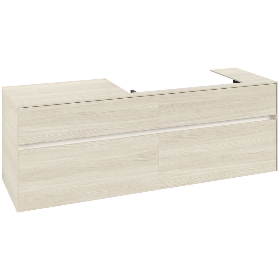 Wastafelonderkast Collaro 1600x548x500mm White Oak C02700AA