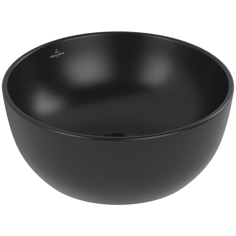Opzetwastafel Artis  Ø325mm Pure Black zonder overloop CeramicPlus