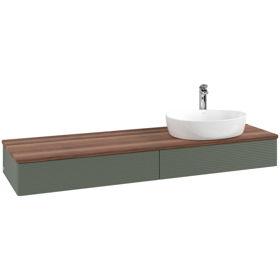 Wastafelonderkast Antao 1600x190x500mm L.Green Matt Lacquer L16152HL