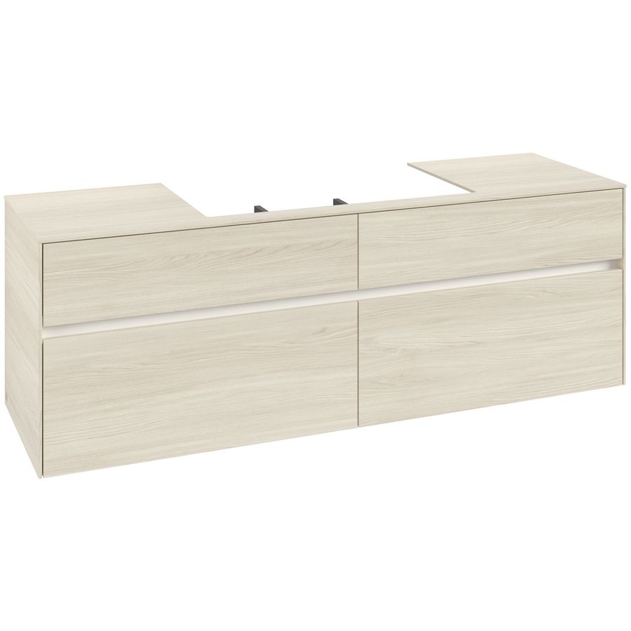 Wastafelonderkast Collaro 1600x548x500mm White Oak C02800AA