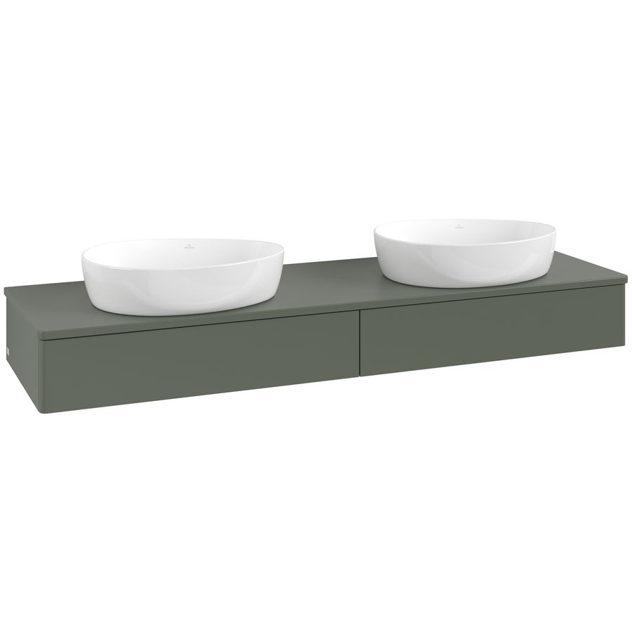 Wastafelonderkast Antao 1600x190x500mm L.Green Matt Lacquer L17010HL
