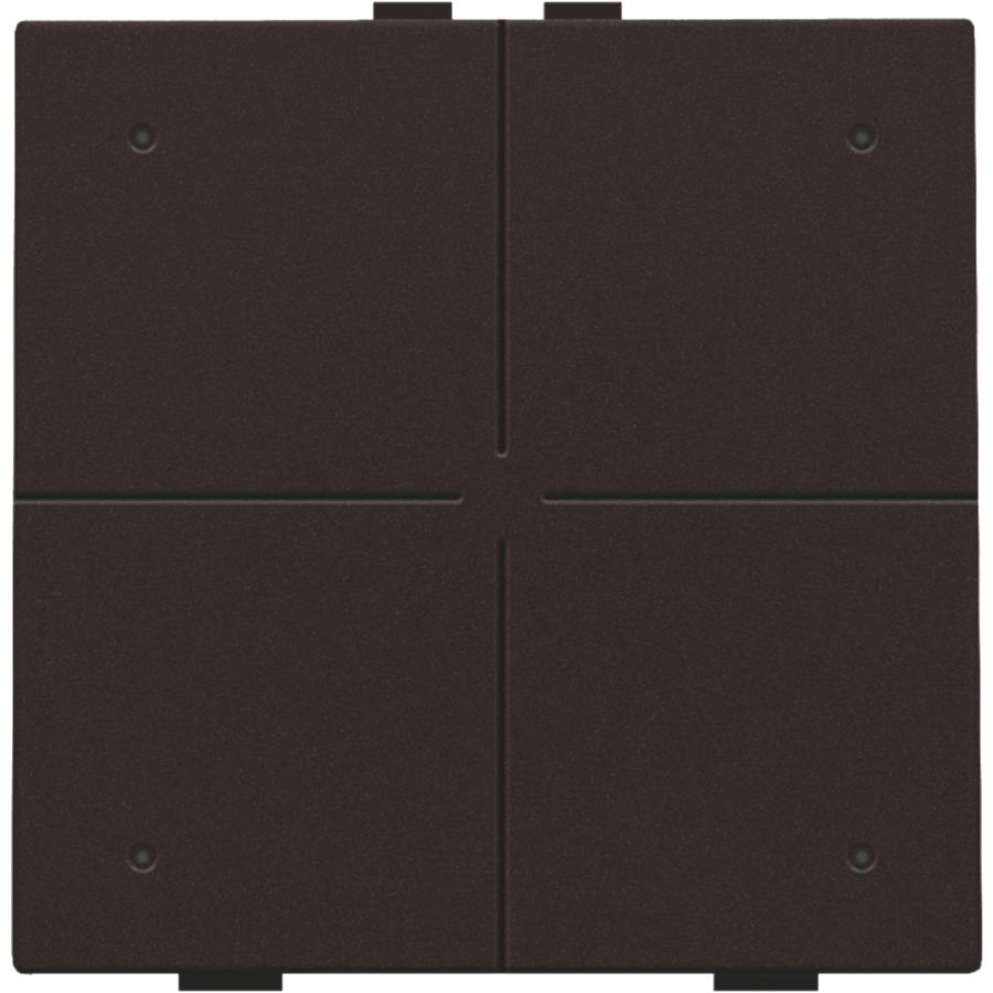 4-voudig drukknop met led Home Control dark brown