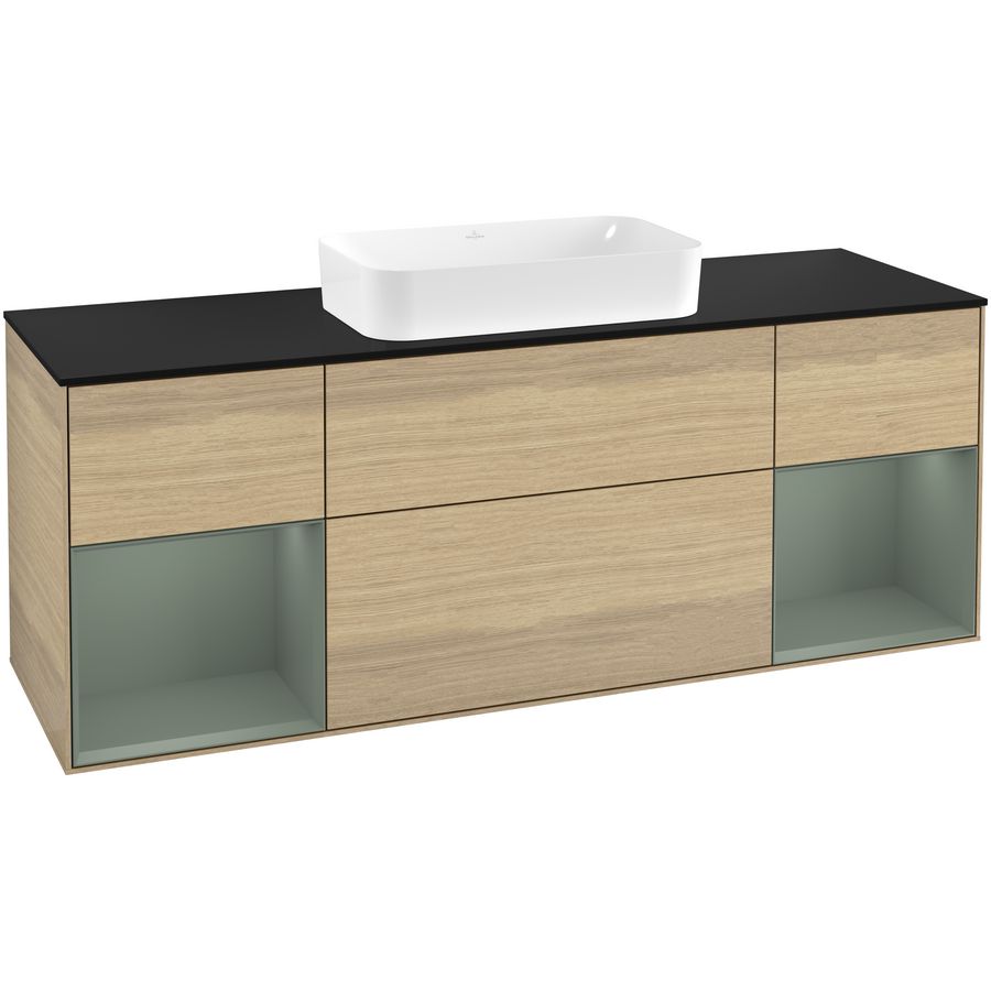 Wastafelonderkast Finion 1600x603x501mm Oak Veneer G332GMPC