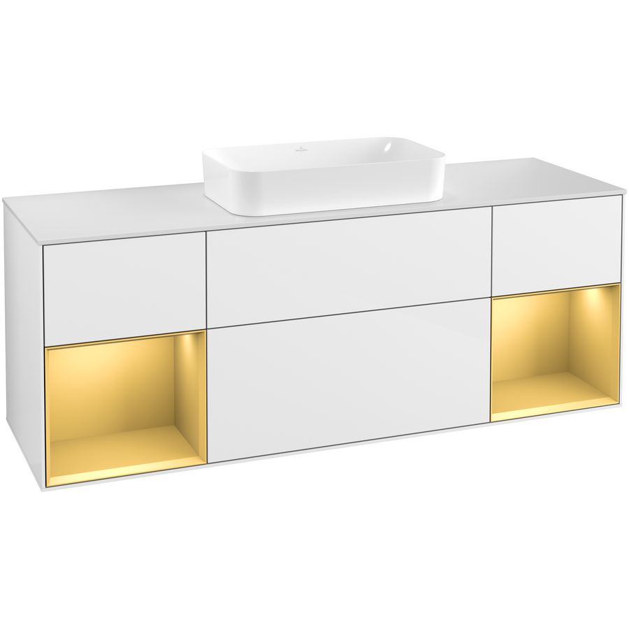Wastafelonderkast Finion 1600x603x501mm G.White.L G331HFGF