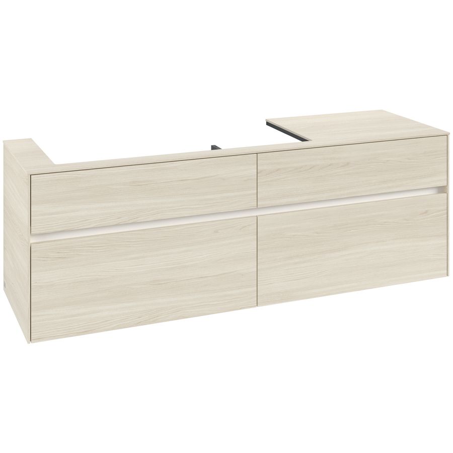 Wastafelonderkast Collaro 1600x548x500mm White Oak C02900AA