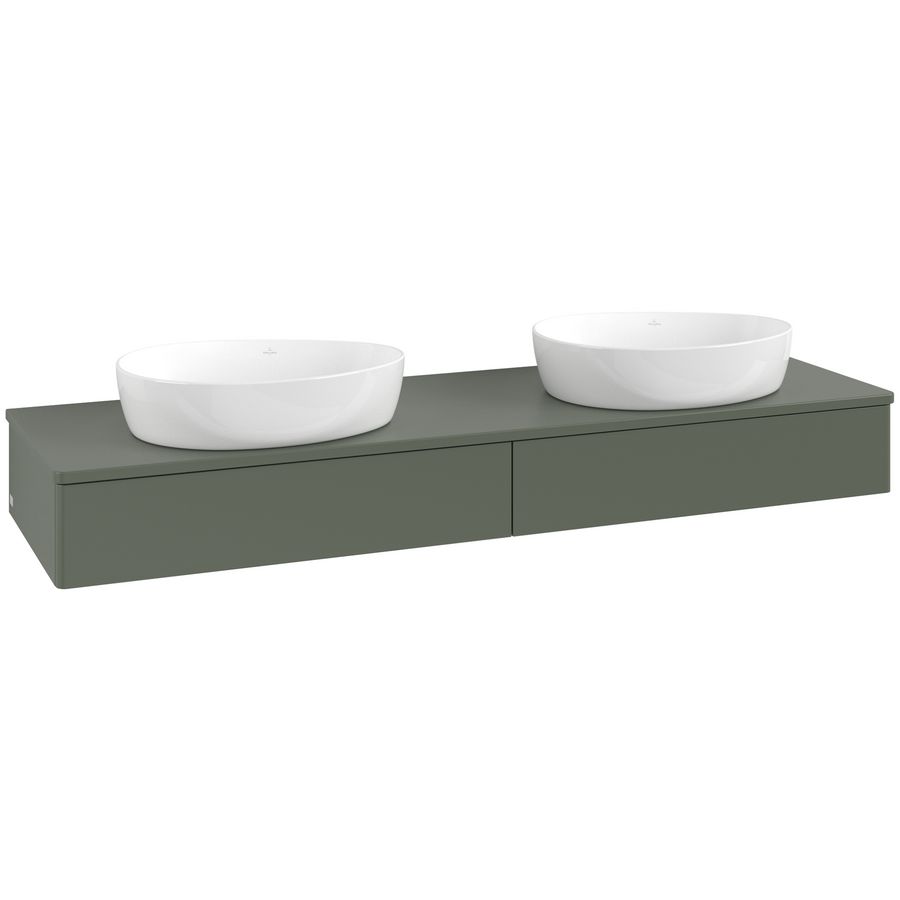 Wastafelonderkast Antao 1600x190x500mm L.Green Matt Lacquer L17050HL