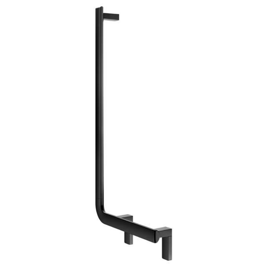 Hoeksteun 90° linker uitvoering 381/851mm zwart mat