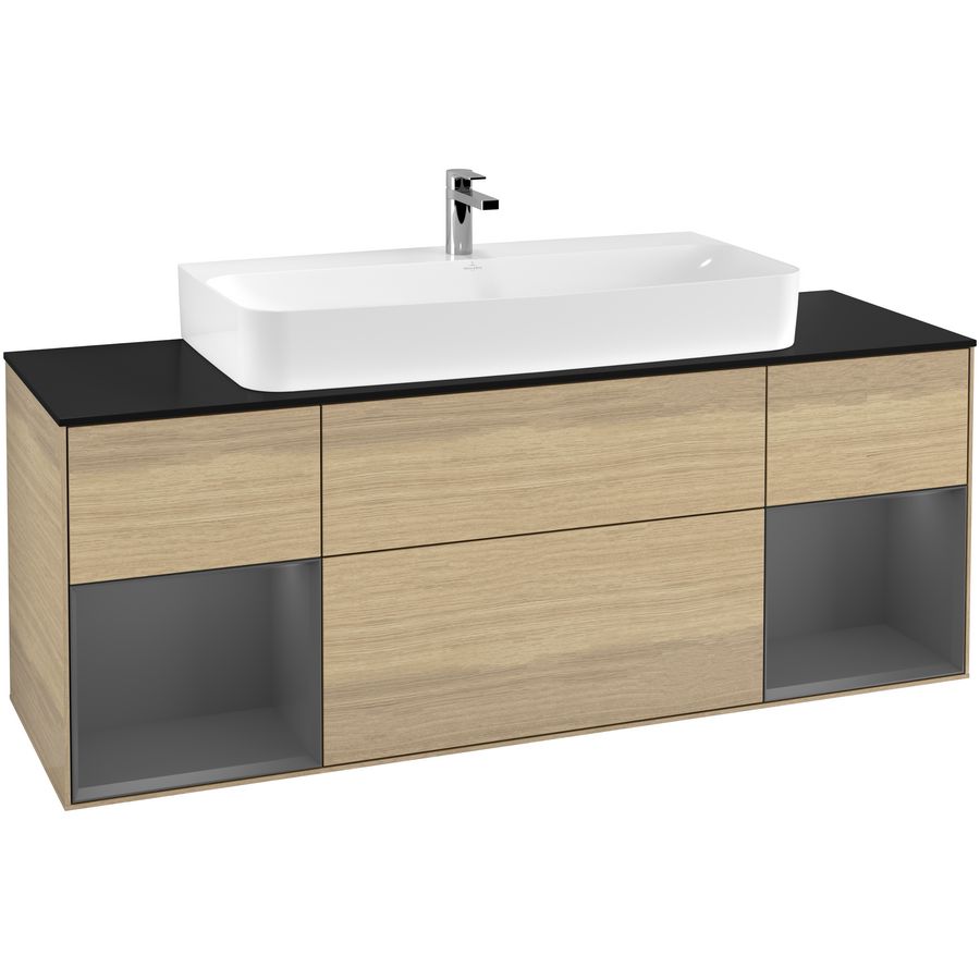 Wastafelonderkast Finion 1600x603x501mm Oak Veneer G212GKPC