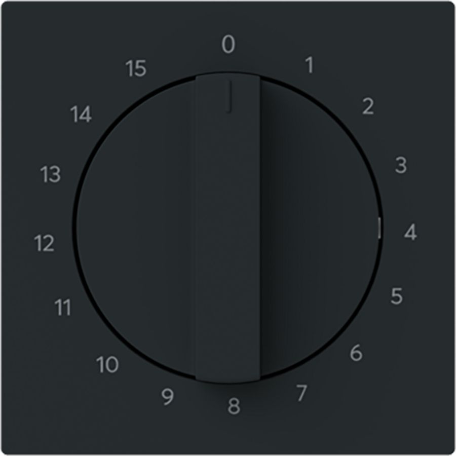Centraalplaat met greep v 1070U 15min art-matzwart (1770-45M-103)