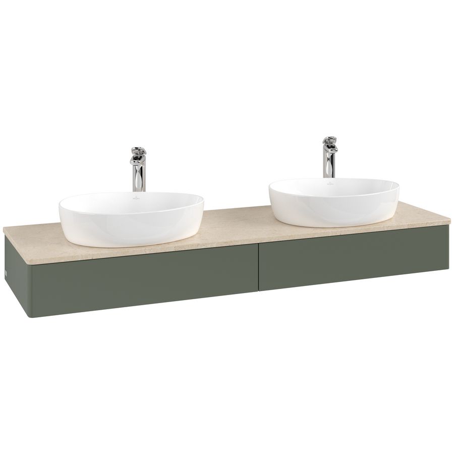 Wastafelonderkast Antao 1600x190x500mm L.Green Matt Lacquer L17053HL