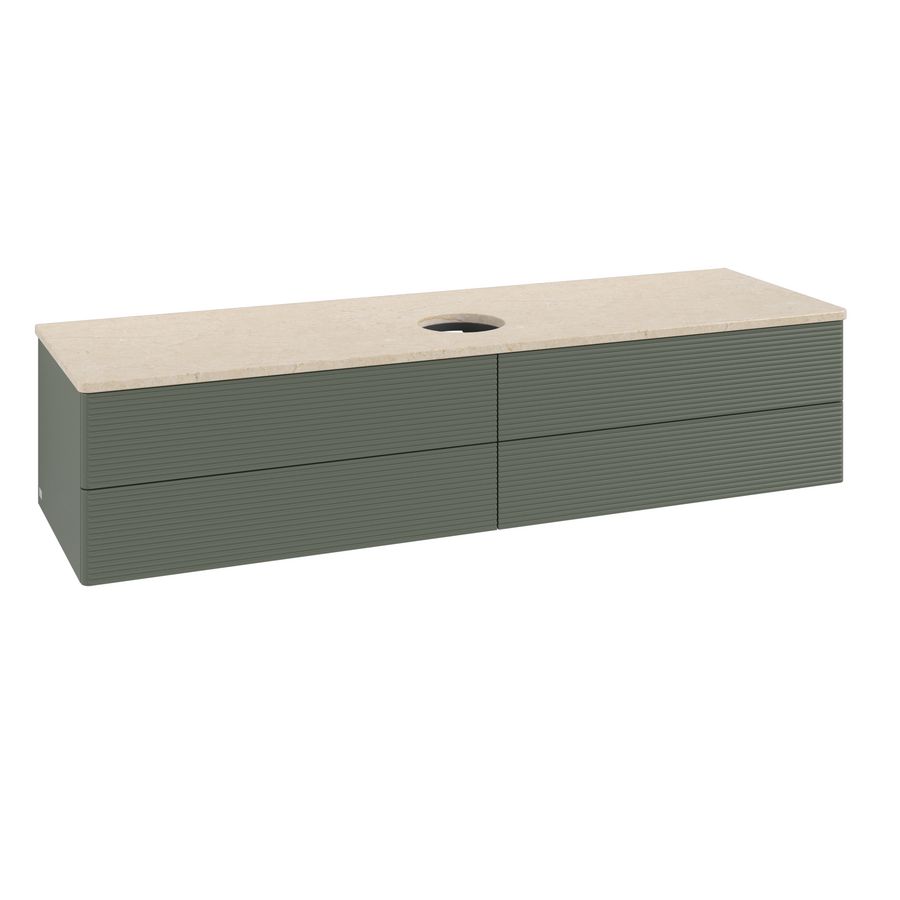 Wastafelonderkast Antao 1600x360x500mm L.Green Matt Lacquer K25113HL