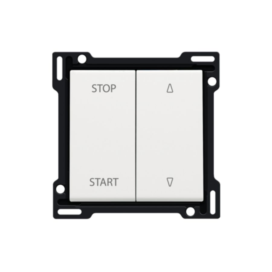 Afwerkingsset elek. gescheiden rolluikschakelaar white coat