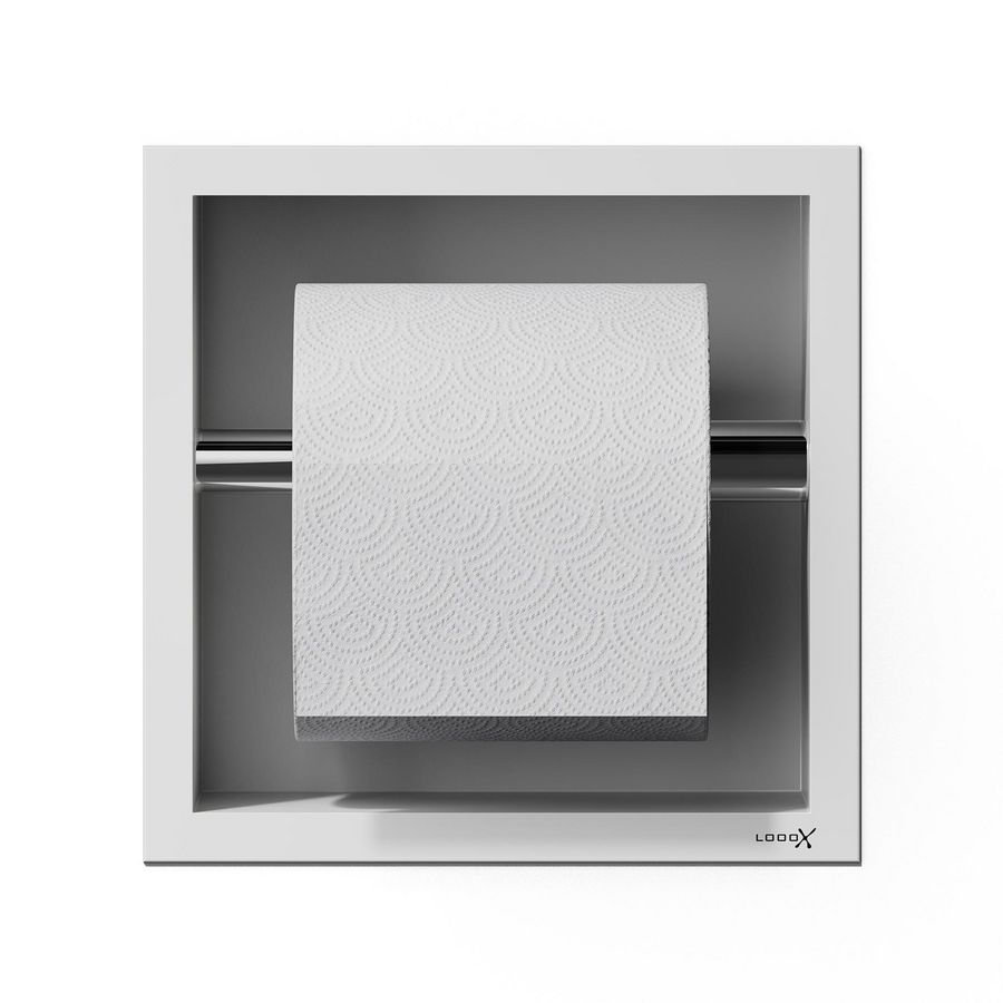 Closed CL4 inbouw closetrolhouder wit vierkant