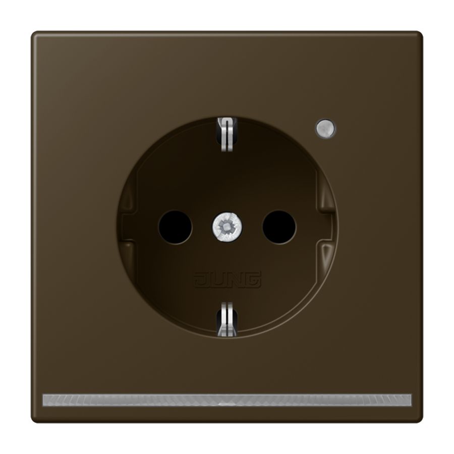 Wandcontactdoos LS-messing antiek m.LED lichtsensor