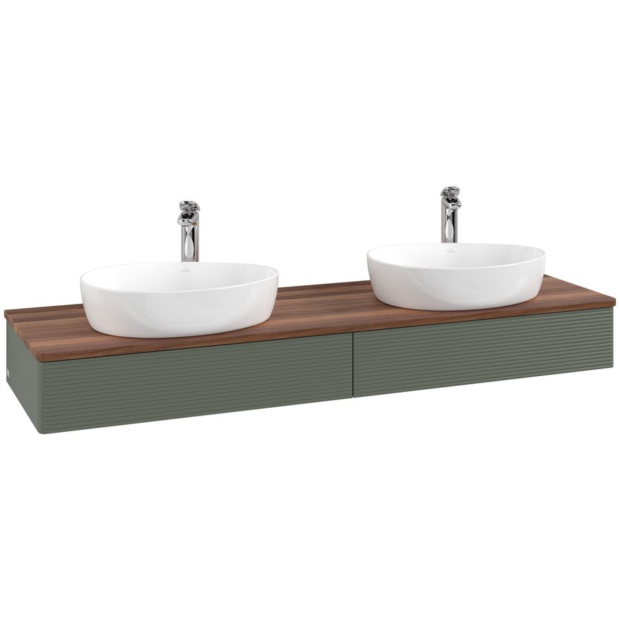 Wastafelonderkast Antao 1600x190x500mm L.Green Matt Lacquer L17152HL