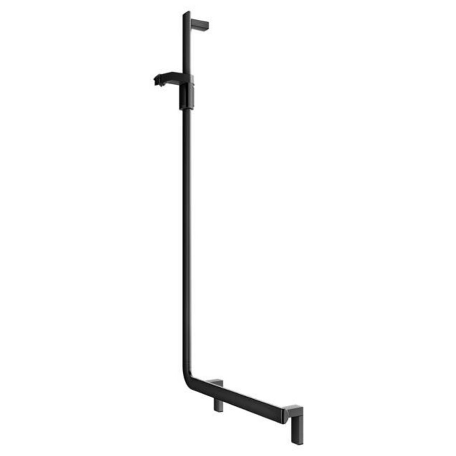 Hoeksteun 90° linker uitvoering 581/1301mm zwart mat
