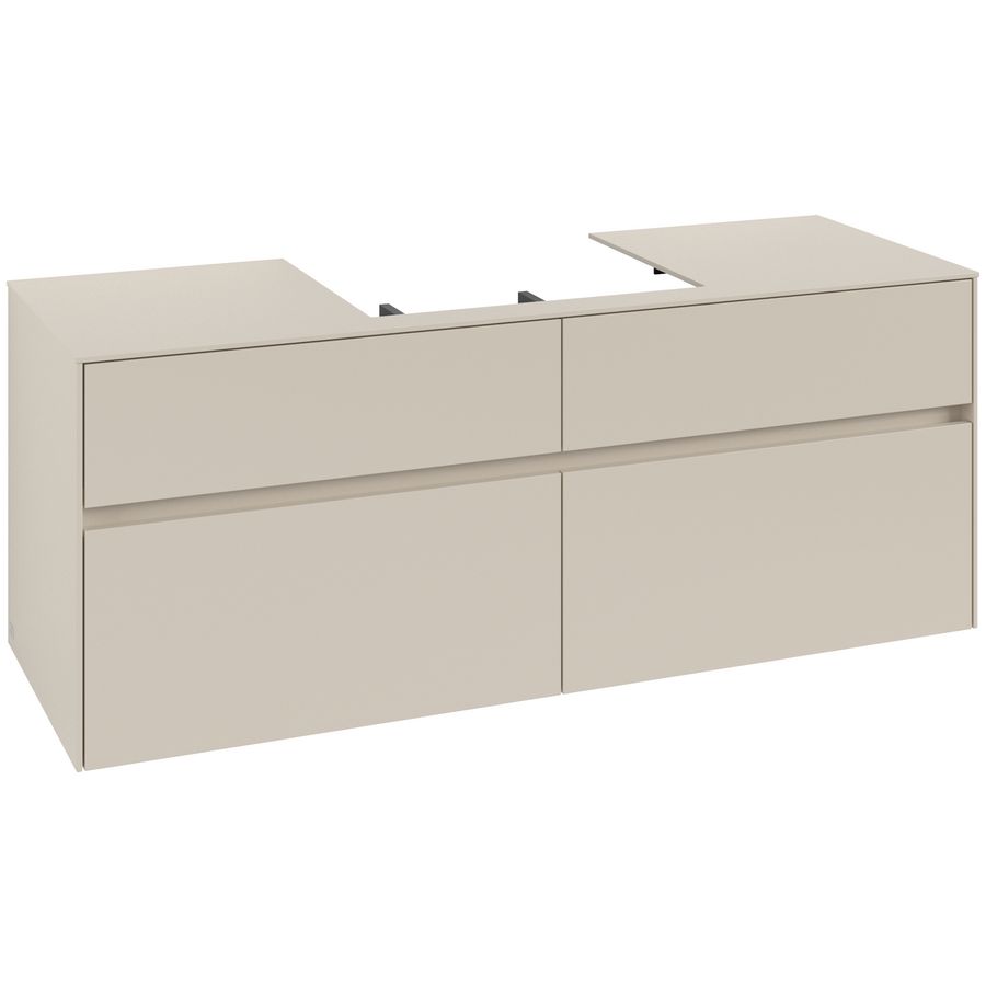 Wastafelonderkast Collaro 1400x548x500mm Cashmere Grey C08400VN
