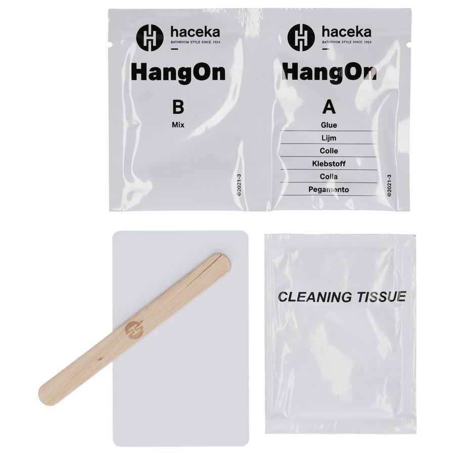 Lijmset (ms-polymer+versneller) HangOn tbv montage badkamer accessoires zonder boren