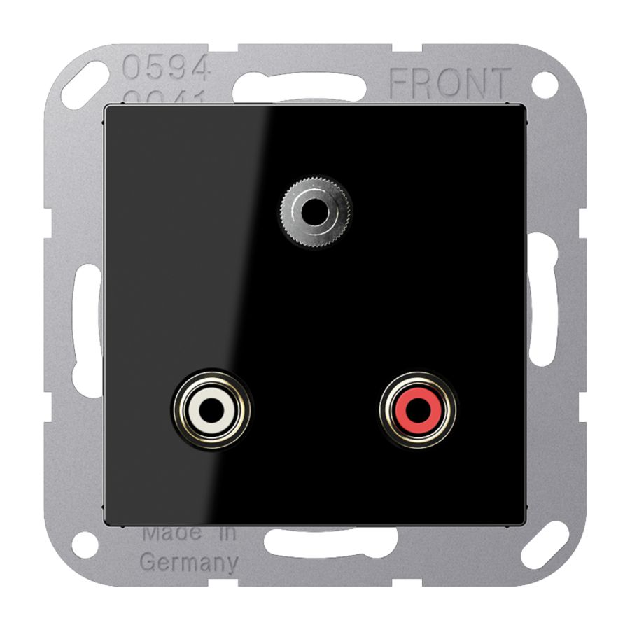Afdekking A500 zwart voor Audio/Jack