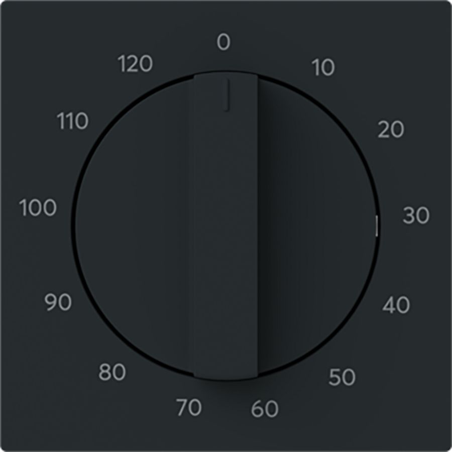 Centraalplaat met greep v 1071U 120min art-matzwart (1771-45M-103)