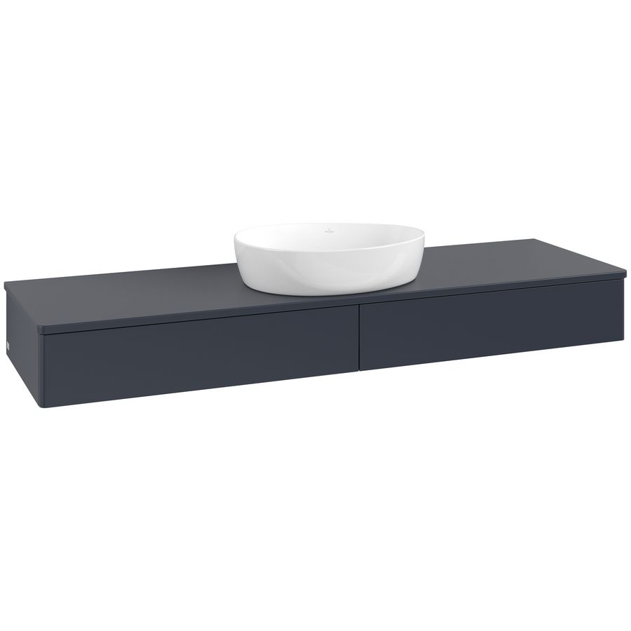Wastafelonderkast Antao 1600x190x500mm Mid.Blue Matt Lacquer K14010HG